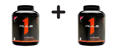 2 x Rule1 R1 Protein Whey Isolate (5lbs) Strawberries and Crème