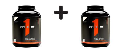 2 x Rule1 R1 Protein Whey Isolate (5lbs) Vanilla Crème