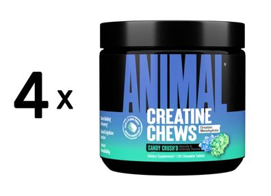 4 x Universal Nutrition Animal Creatine Chews (120) Candy Crushd