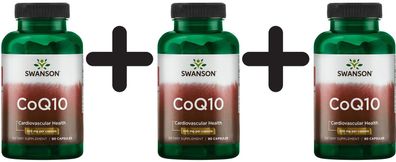 3 x Swanson CoQ10, 200mg - 90 caps