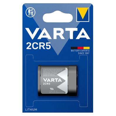 1x Varta 2CR5 2CR5M 2CR-5MEP 6203 Lithium Power Photo Batterie 6V im Blister