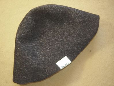 Hutstumpen Stumpen Filz Zubehör Wolle schwarz mit Stichel weiß 90gr Ü42 Rd 76 Stu 877