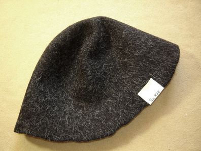 Hutstumpen Stumpen Filz Wolle schwarz mit langen Stichel weiß 70gr Ü42 Rd 76 Stu 878