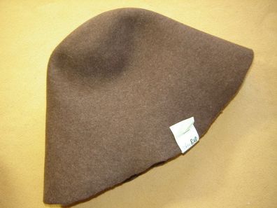Hutstumpen Wolle Loden braunmeliert 120 gr Ü 50 cm Rd 85 cm Stu 818