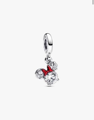 Pandora Disney Minnie Maus Silhouette Charm-Anhänger - rote Schleife