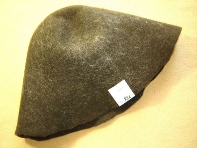 Hutstumpen Wolle Filz Stumpen goldoliv mit Mohair Haaren 120 gr Ü50cm Rd 80cm Stu 821