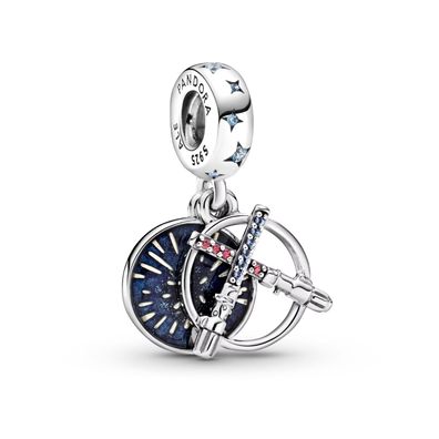 Pandora Star Wars Lichtschwert Charm 925 Silber Doppelter Charm