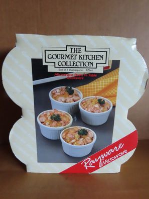 kleine Schalen Keramik weiß 125 ml Rayware 4 Ramequins (original Verpackt)