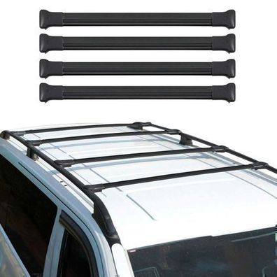 Dachträger Gepäckträger für Renault Trafic 2001-2014 Aluminium Schwarz 4tlg