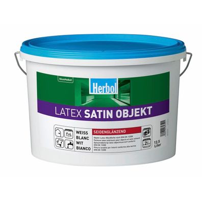 Herbol Latex Satin Objekt 12,5 Liter weiß