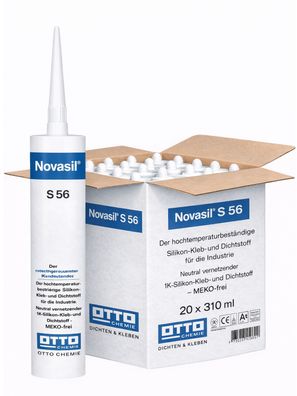 20 Kartuschen Novasil S56 OTTO Silikon 310ml Industrie Kleb- und Dichtstoff