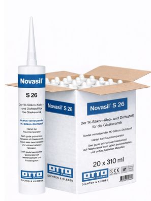 OTTO CHEMIE Novasil S26 20 Kartuschen schwarz Silikon Dichtstoff Industrie Set