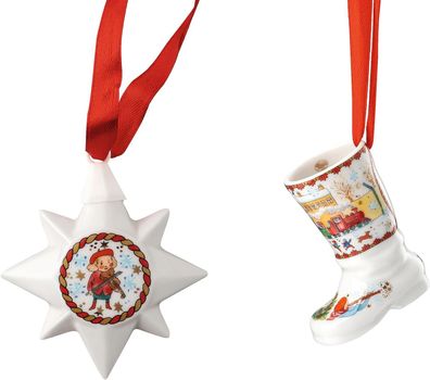 Hutschenreuther Sammelkollektion 23 Weihnachtsklänge Set Ministern/-stiefel Porzel