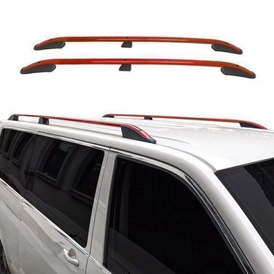 Dachreling Dachgepäckträger für VW T6 T6.1 alle 2015-2024 L2 Langer Alu Rot