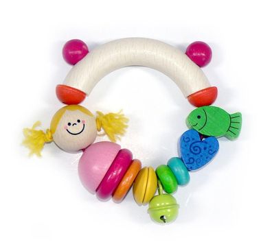 Babyspielzeug Rassel Nixe BxLxH 95x35x100mm NEU Babyrassel Motorikrassel