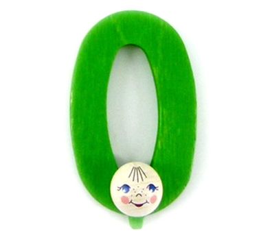 Holzdekoration Holzzahl 0 BxLxH 50x18x80mm NEU Zahl Nummer Ziffer Geburtstag