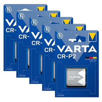5x VARTA Lithium Photo Batterie 6V CR-P2 I DL223 I CR17-33 I 6204 I CRP2