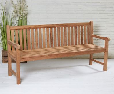 Teakholz Gartenbank Kampen komplett montiert