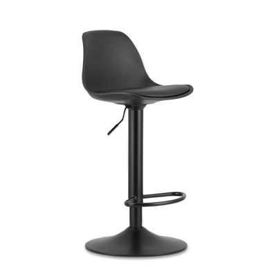 Best For Home Hocker Schwarz mit Schwarzem Gestell - L-förmig, Zeitlos & Ergonomisch