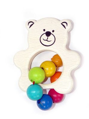 Babyspielzeug Rassel Teddy BxLxH 80x60x130mm NEU Babyrassel Motorikrassel Spiel