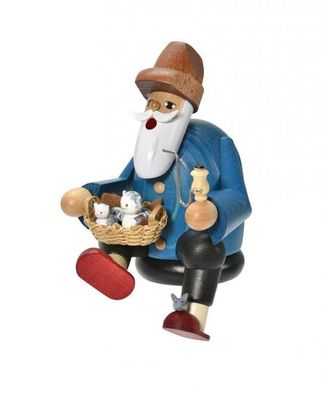 Räuchermann Kantenhocker Katzenfreund BxTxH= 9x11x18cm NEU Rauchfigur Rauchmann