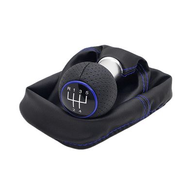 Schaltknauf 5 Gang Schaltsack Blau GTI Optik für VW Golf 4 IV Bora Hebel 23mm