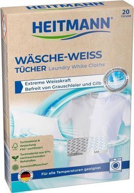 Heitmann Wäsche Weiß Bleaching Wipes 20 Stück