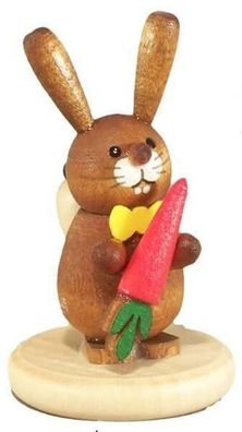 Osterdekoration Osterhase mit Möhre natur BxHxT 3,2x5x3,2cm NEU Osterdeko Osterha
