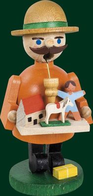 Räucherfigur Spielwarenhändler Höhe= 11cm NEU Räuchermann Rauchmann Räucherkerze