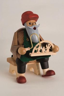 Räuchermann Schwibbogenmacher BxTxH= 10x10x16cm NEU Rauchen Rauchfigur Rauchmann