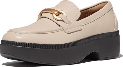 FitFlop Damen Loafer F-Luma Chunky-Snaffle Leather Demi-Wedge Loafers IJ7