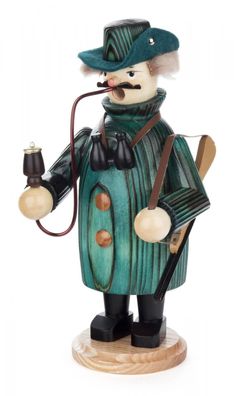 Räuchermann Jäger, gesandelt grün HxBxT 10x19x9cm NEU Rauchmann Rauchfigur