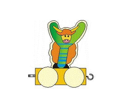 Holzdekoration Holzbuchstabe Y auf Rädern BxLxH 50x30x70mm NEU Geburtstag