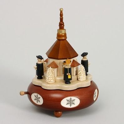 Spieldose Kurrende mit Seiffener Kirche HxLxB 19x13x13 cm NEU Spieluhr Spielwerk
