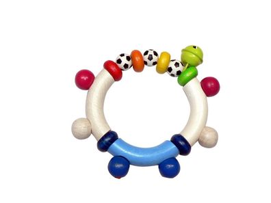 Babyspielzeug Rassel Fussball BxLxH 100x18x100mm NEU Babyrassel Motorikrassel