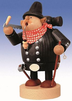 Räuchermann Zimmermann mit Säge BxTxH= 13x12x21cm NEU Rauchfigur Rauchmann