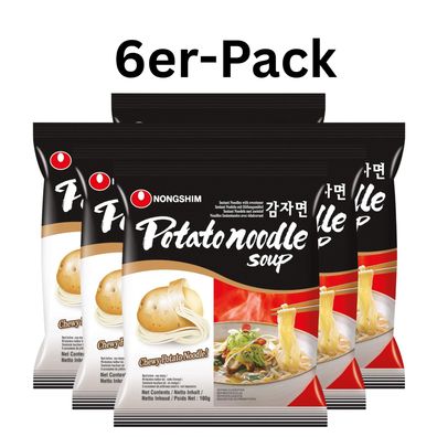 6er-Pack Nongshim Instantnudeln Potato Noodle Soup Kartoffel 100g