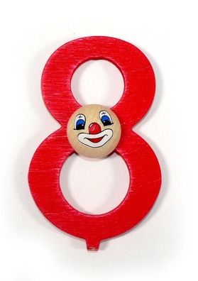 Holzdekoration Holzzahl 8 BxLxH 50x18x80mm NEU Zahl Nummer Ziffer Geburtstag