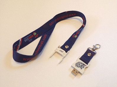 JVC Lanyard Schlüsselband mit USB Stick UEFA Euro 2008 Werbung Schlüsselanhänger