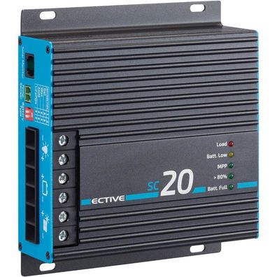 ECTIVE SC 20 MPPT Solar-Laderegler 12/24V Versorgungsbat. 240Wp/480Wp 50V 20A