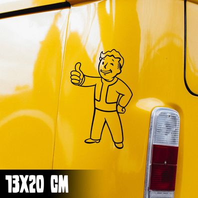 Auto Aufkleber "Vault Boy" Fallout Vault-Tec Vinyl Sticker #0257