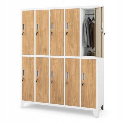 JAN NOWAK Metallspind für Schulen und Sozialräume BARTEK Weiß / Gold Eiche