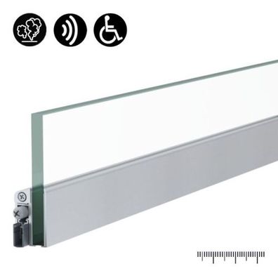 Ath­mer Schall-Ex GS-A Bodentürdichtung für Glastüren 1-sei­tig silberfarben