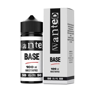 WANTED Base 50/50, 100ml, nikotinfrei, für E-Zigaretten