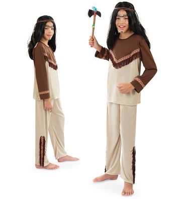 narrenwelt Indianer Anando Western 2tlg Anzug 140-164