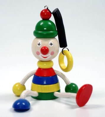 Holzspielzeug Schwingfigur Clown BxLxH 100x70x140mm NEU Figur Feder Federfigur