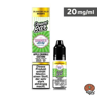Dinner Lady Dessert Bar Apple Crumble Custard 20mg/ml Nikotin 10ml Liquid