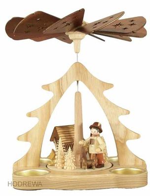 Tischpyramide Förster mit Hund Höhe 22cm NEU Holzpyramide Tischdekoration Dekorat