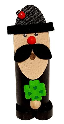 Räuchermann Glücksbringer mit Kleeblatt BxHxT 5x13x5cm NEU Rauchen Rauchfigur