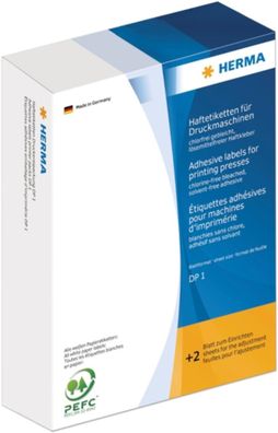 HERMA 2763 Haftetiketten für Druckmaschinen rund, 5000 Stück, Ø 32 mm, Blattformat 16